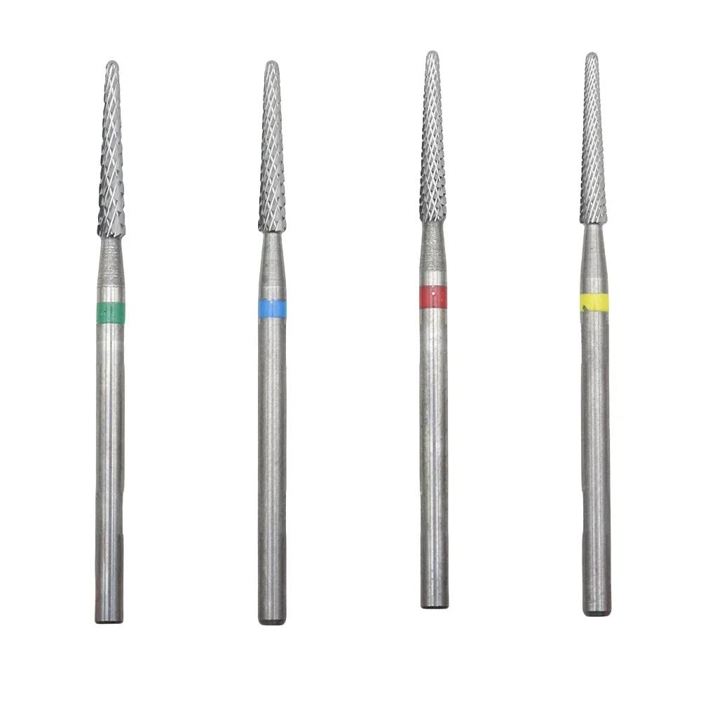 Forets à ongles en acier au tungstène pour pédicure, fraise en carbure pour limes à ongles, manucure