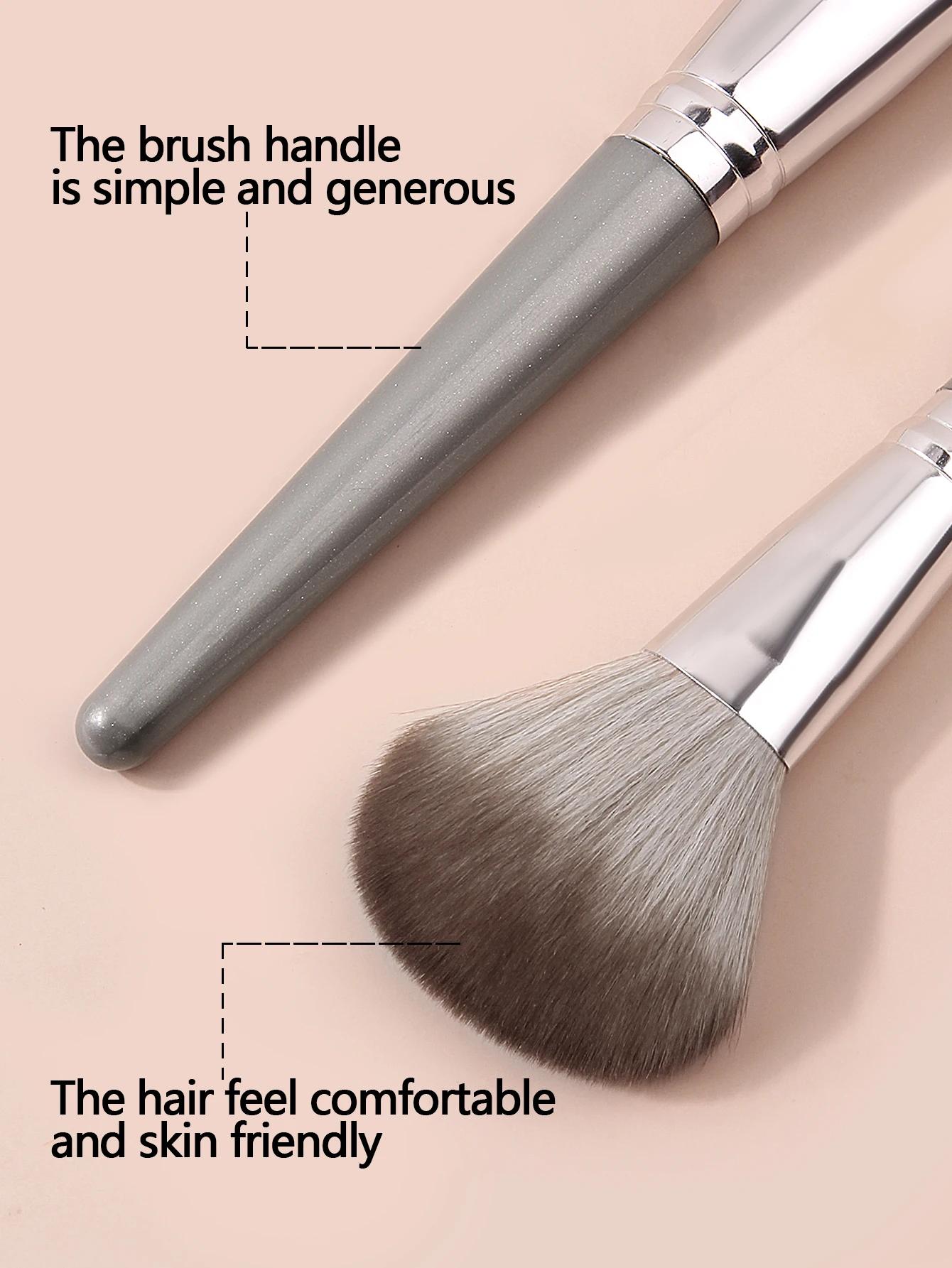 1 pièces de haute qualité moelleux doux grand pinceau à poudre poudre fard à joues brosse de réparat