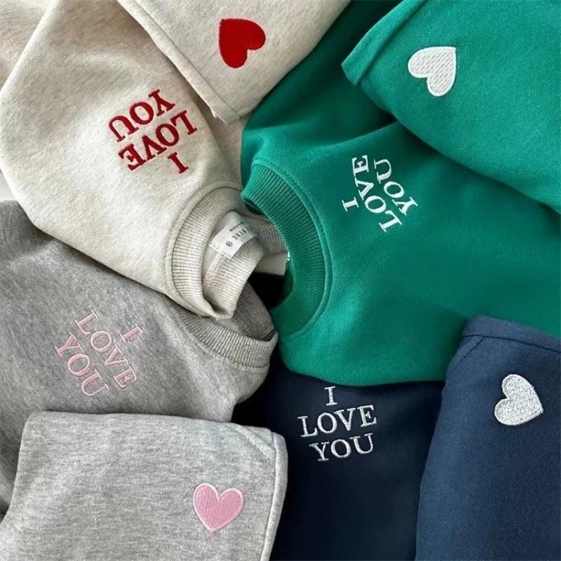 TZ2489 Style coréen printemps automne ensemble de vêtements pour enfants avec lettre coeur conceptio
