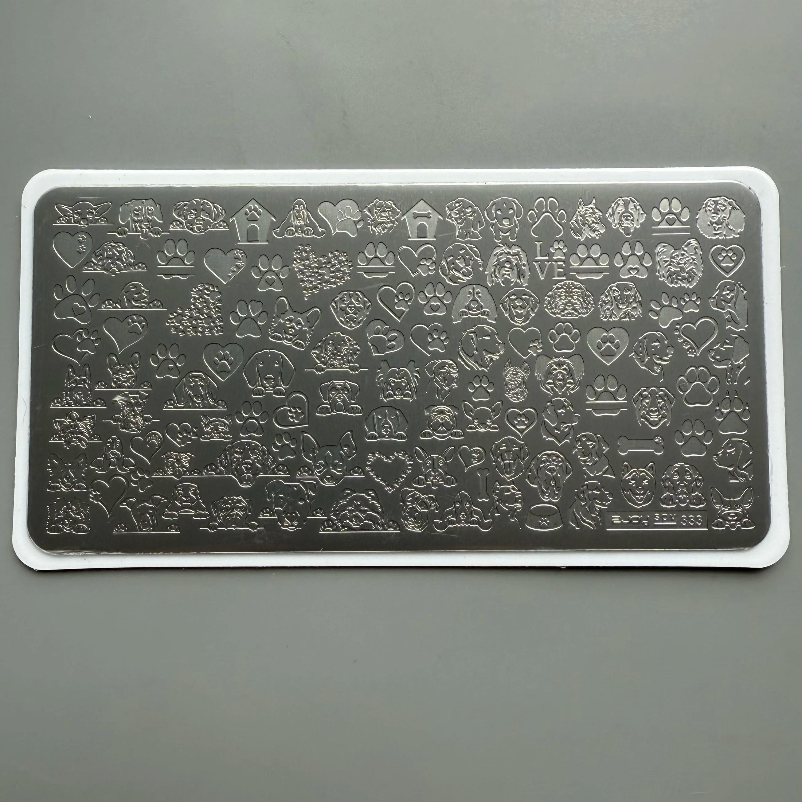 XMQ NAIL ART STAMPING PLATES CARTON GATS DOGS WATER RIPPLES IMAGE PLATE TEMPLATES