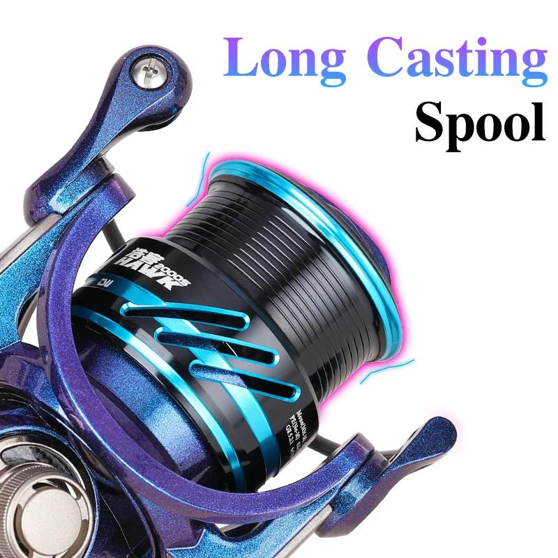 TSURINOYA – moulinet de pêche à tambour fixe 2000S 2500S 3000S HAWK 5.2:1 7kg, roulement en acier in