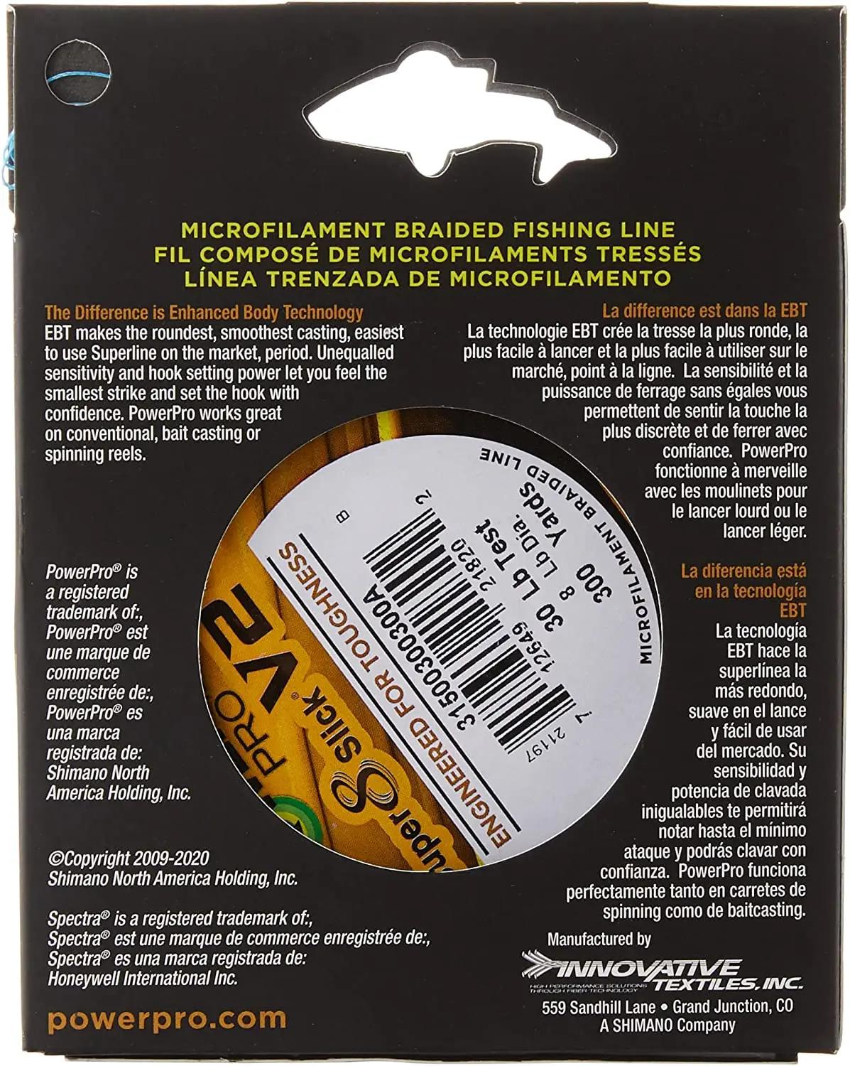 8 brins POWER PRO SSV2 300Yds tressé Spectra ligne de pêche 10 ~ 80lb Original USA PE tresse ligne P