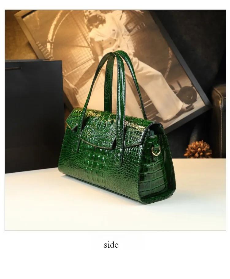 Sac à bandoulière en cuir de luxe léger pour femme, motif crocodile, nouveau style 2025, sac message