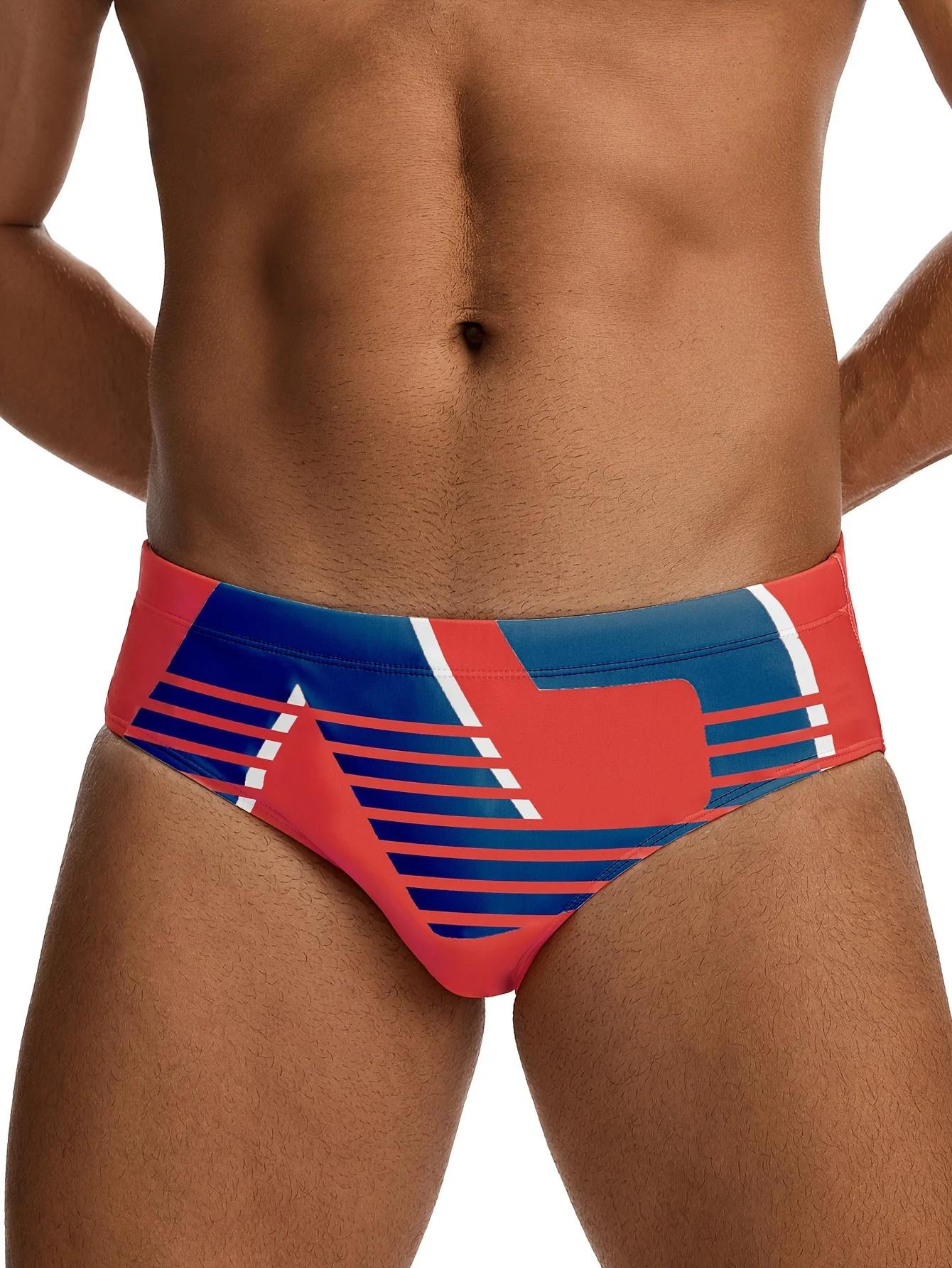 Sous-vêtements triangulaires graphiques à motifs pour hommes, maillot de bain pour hommes, short de