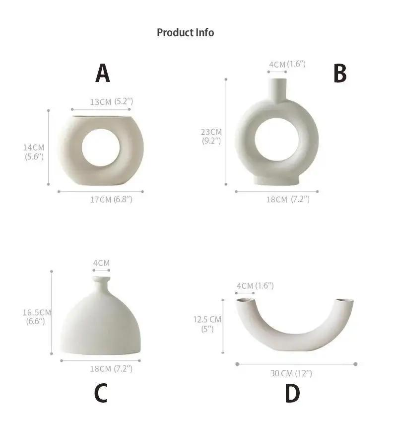 Vase Circulaire Minimaliste en Céramique Fait à la Main, Parfait pour votre Anniversaire, Jour de Fa