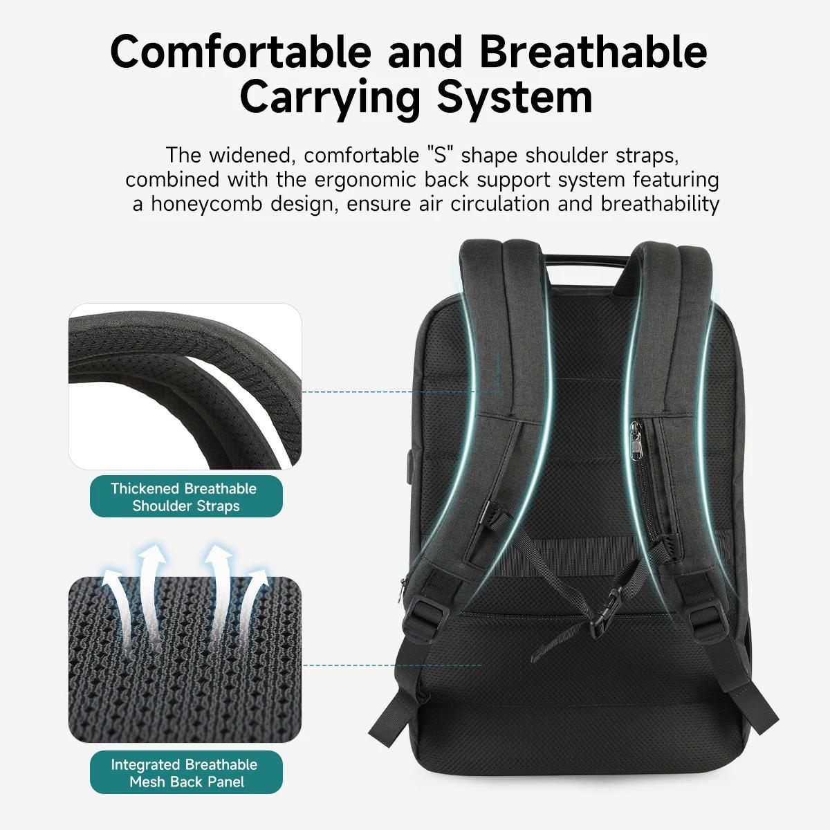 Tigernu sacs à dos de voyage pour hommes 15.6 17 19 ''sac à dos pour ordinateur portable homme sac à