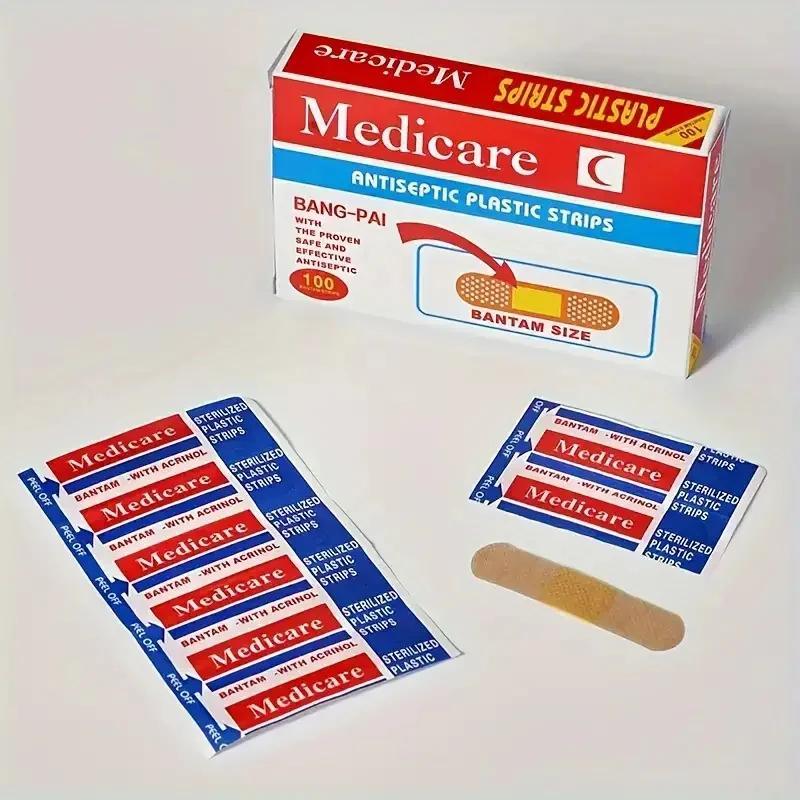 Patchs imperméables pour pansement, 100 pièces, bande de premiers secours, pansement en plâtre auto-