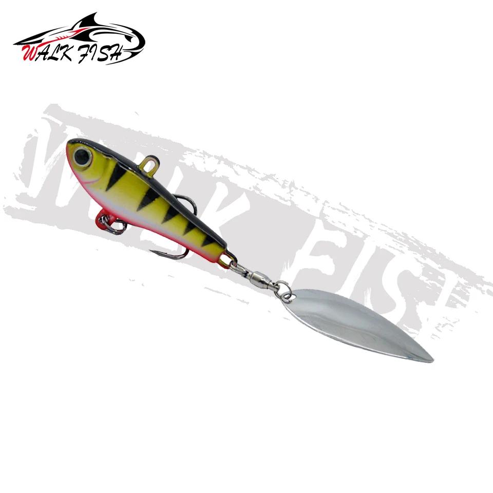 WALK FISH 1 pièces leurre de pêche tête plombée poisson 20g VIB cuillères de Rotation pêche en océan