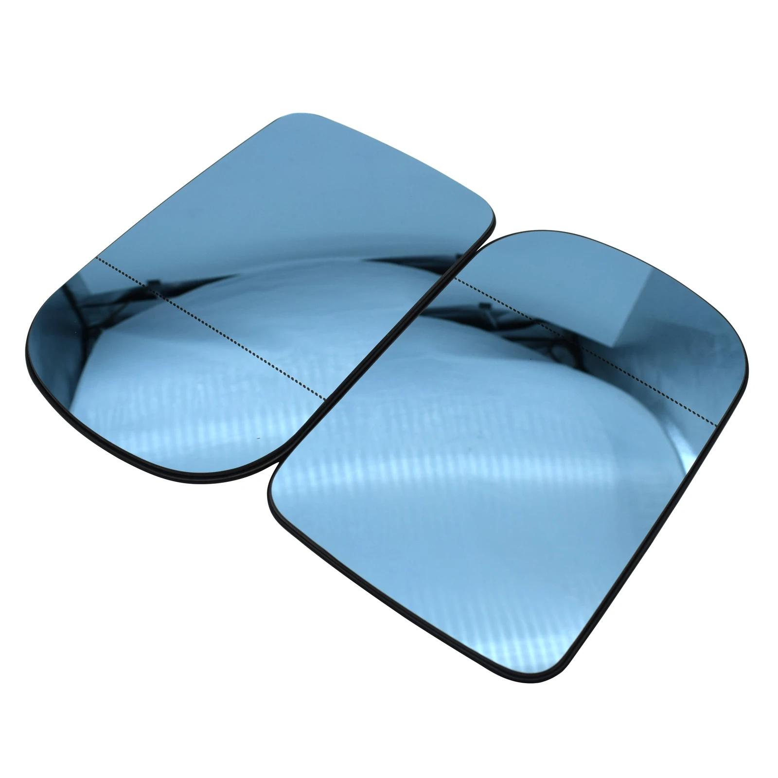 Rétroviseur latéral de porte droite en verre bleu métropolitain, vue arrière, extérieur convexe, BMW