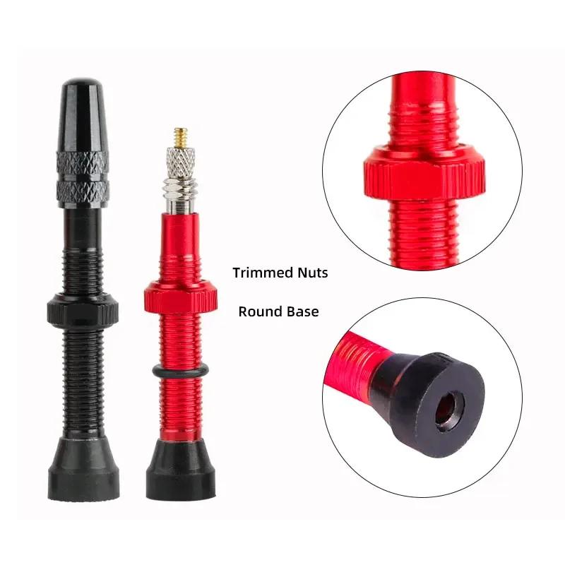 Deemount 2 pièces 40/60/80mm tige de Valve Presta/FV pour pneu Tubeless vtt vélo de route vélo sans