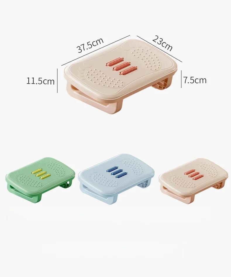 Repose-pieds de bureau pour éviter la croisement des jambes, surface surélevée avec design massant s