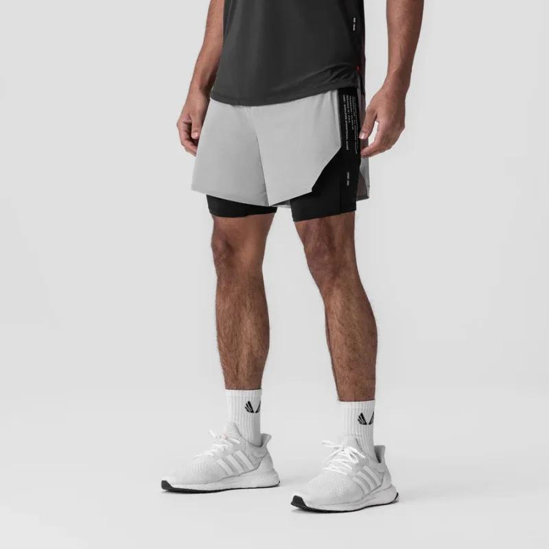 Pantalon de sport à séchage rapide pour hommes, Short élastique à Double pont, pour course à pied, G