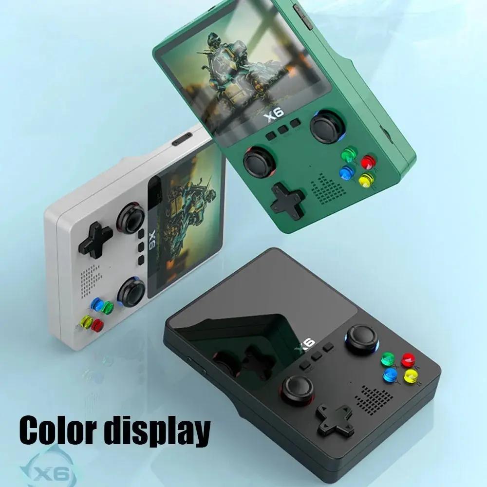2023 Nouveau X6 3.5 Pouce IPS Écran Lecteur De Jeu Portable Double Joystick 11 Simulateurs GBA/PS1 J