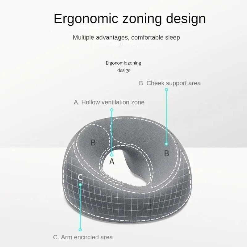 Oreiller de massage ergonomique pour salon de beauté, mousse à mémoire de forme, soutien-tête respir