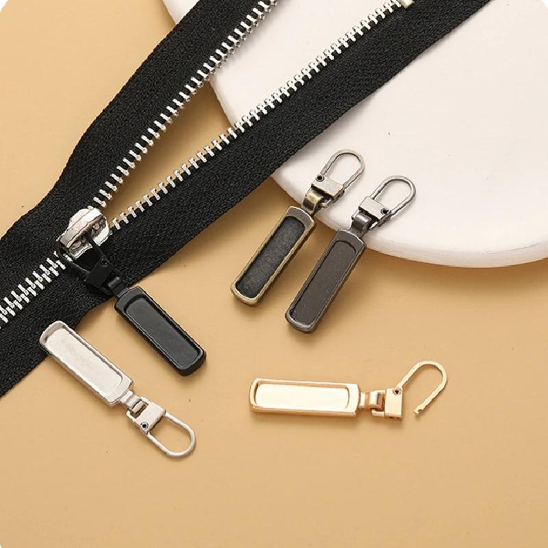 5 pièces couture bricolage détachable fermeture éclair tête fermeture éclair tirer pratique robuste