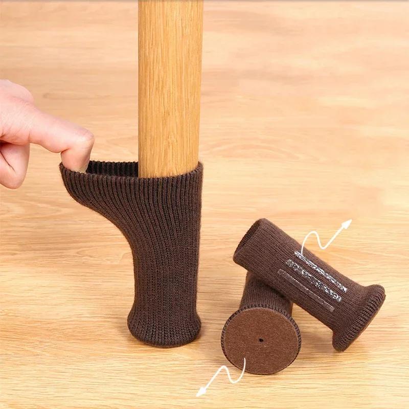 Chaussettes de jambe de chaise en silicone multi-documents avec design antidérapant, protection du s