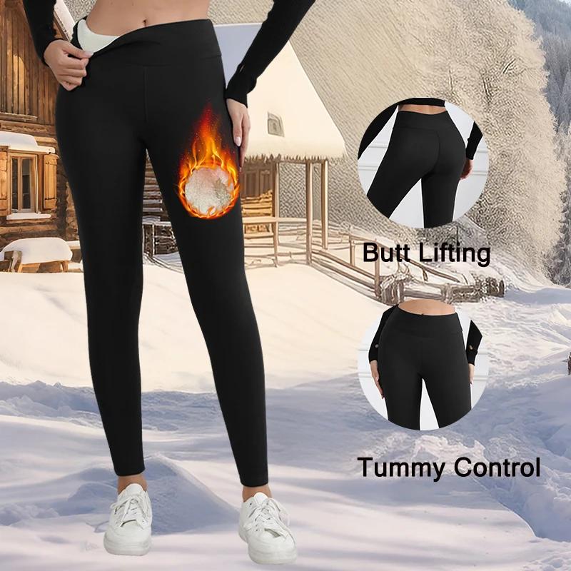Leggings chauds en polaire pour femmes, collants épais en velours, taille haute, élastiques, Slim, c