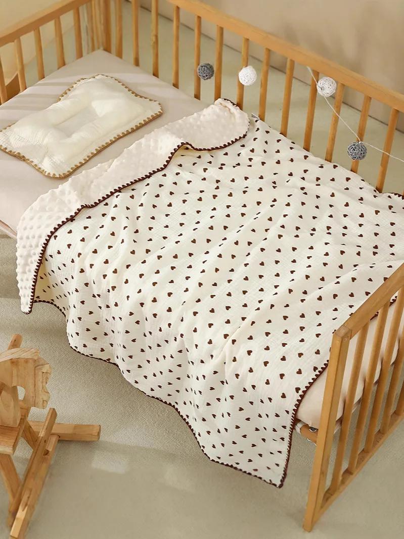 Couverture imprimée ours pour nouveau-né, en pur coton, Double gaze, serviette de bain pour bébé, 10