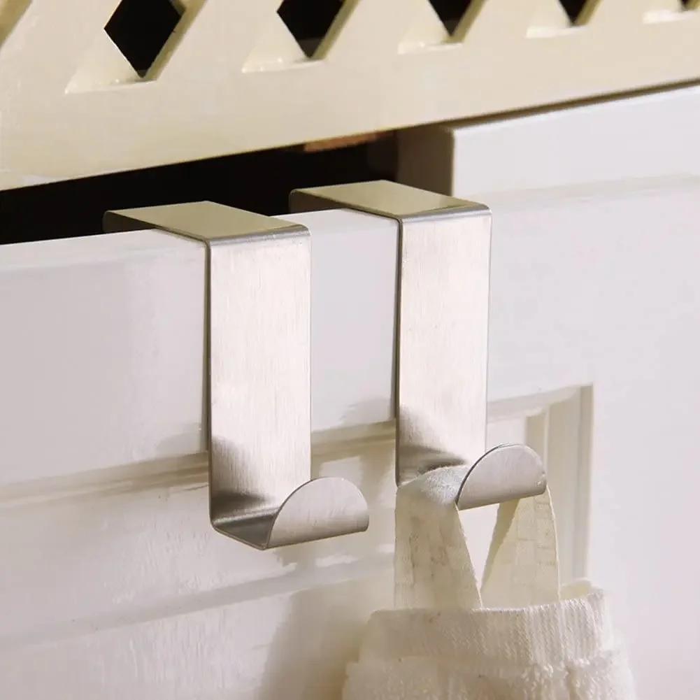 Crochet de tiroir réversible en acier inoxydable, 2-20 pièces, pour porte d'armoire, porte de placar