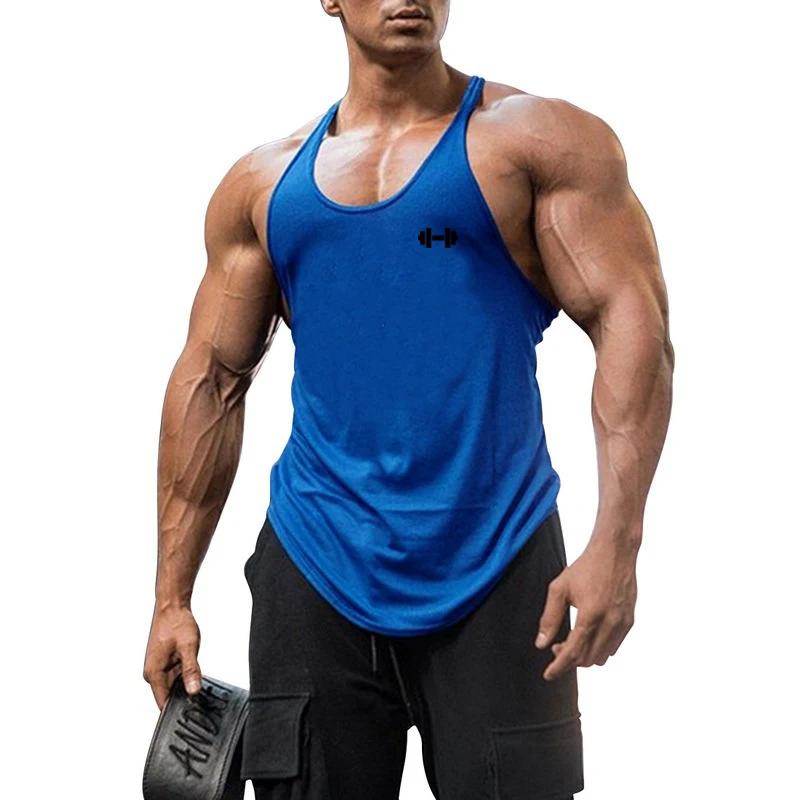 Débardeur musculaire d'été en coton respirant sans manches, T-shirt dos en Y pour hommes, gilets mus
