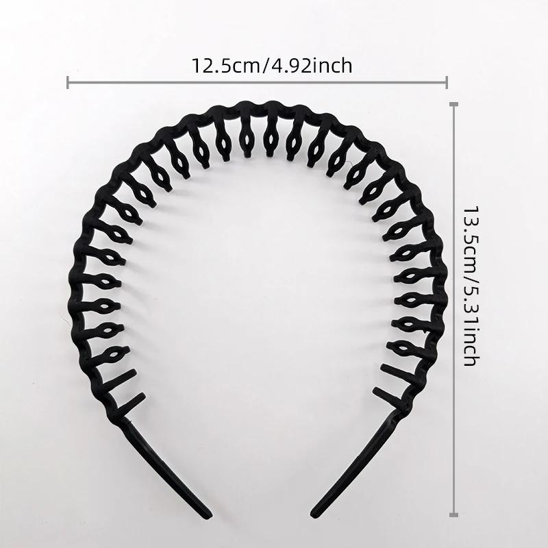 Lot de 3 Bandeaux Tendance Ondulés pour Femmes, Couleur Unie, Antidérapants à Dents, pour Filles, La