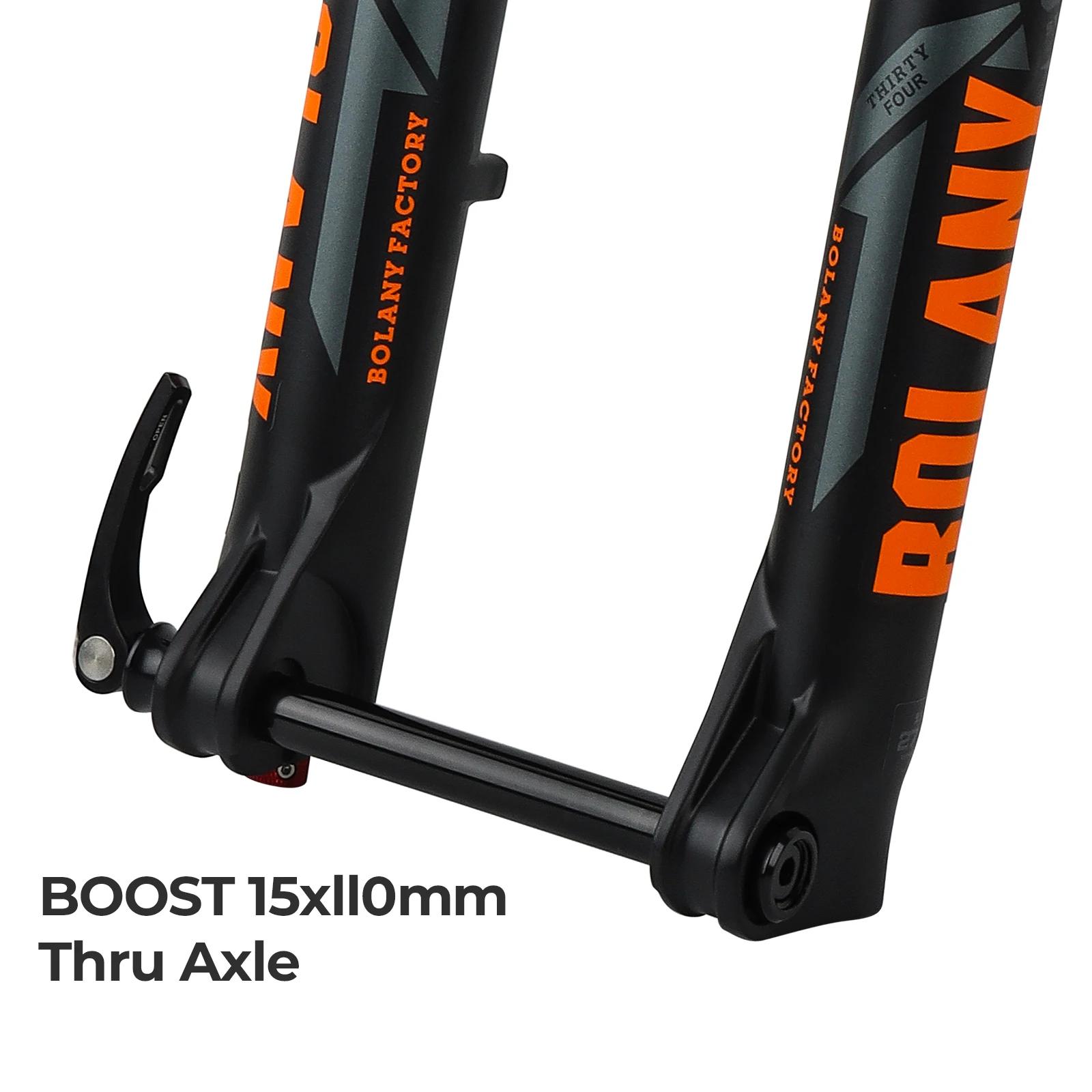 BOLANY vtt à travers l'axe Boost fourche de Suspension VTT résilience de l'air réglage du rebond 110