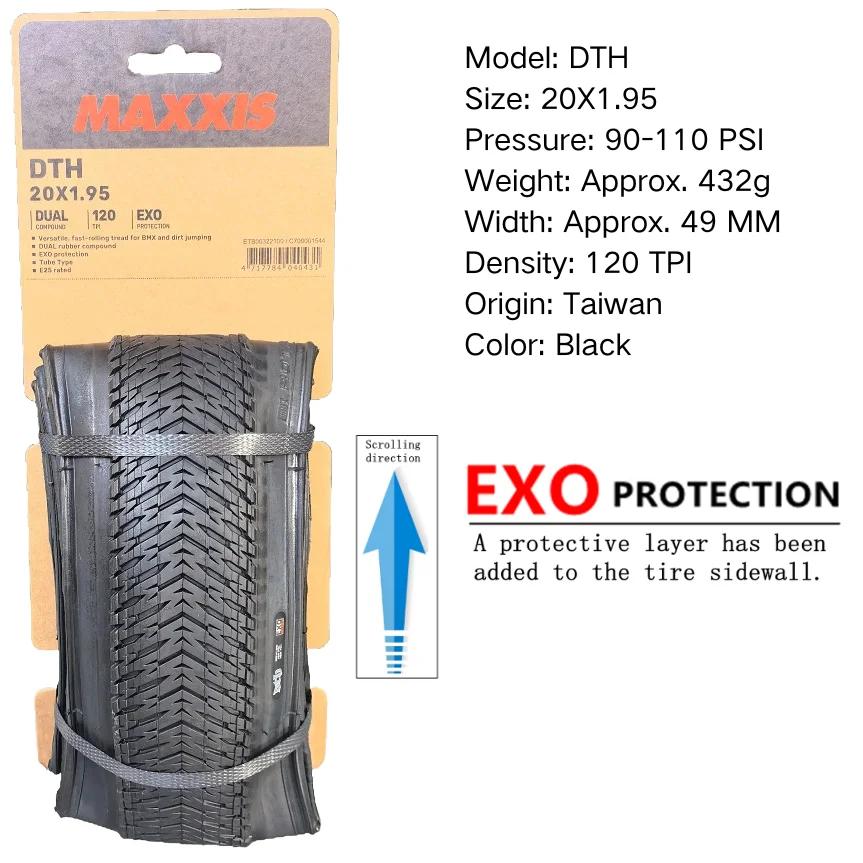 MAXXIS DTH-VTT EXO entièrement noir et bord profond de la peau, VTT, 26x2.3, 26x2.15, 20x1,75, M147P