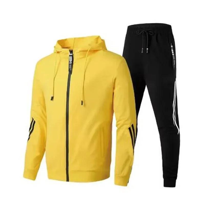 Ensemble pour hommes pull sweat à capuche survêtement à manches longues haute qualité sport costume
