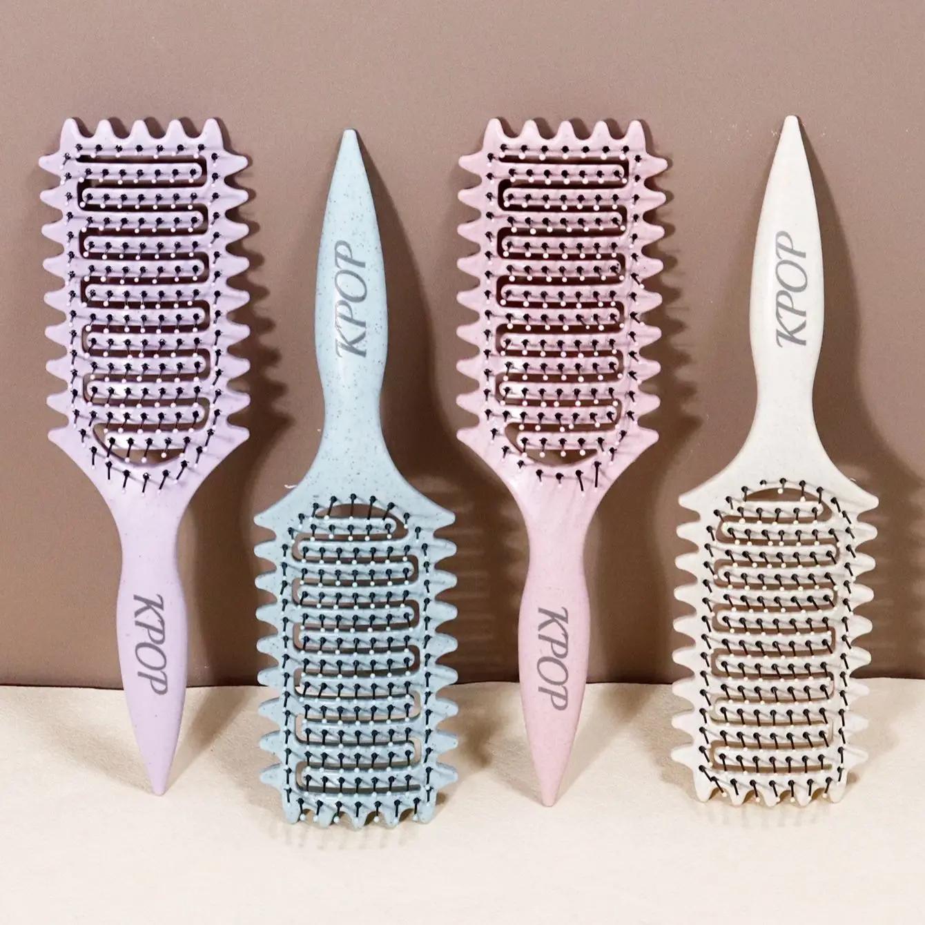 Brosse à friser KPOP - Poils en nylon et manche ABS pour créer une coiffure bouclée Spécial pour per