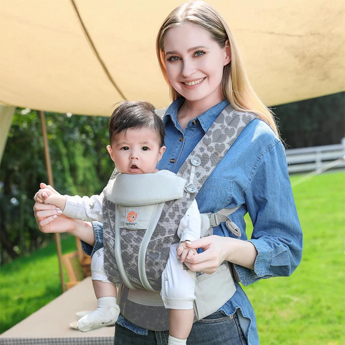 Porte-bébé en coton ergonomique, porte-sac à dos, ceinture d'épaule, écharpe pour tout-petits, maint