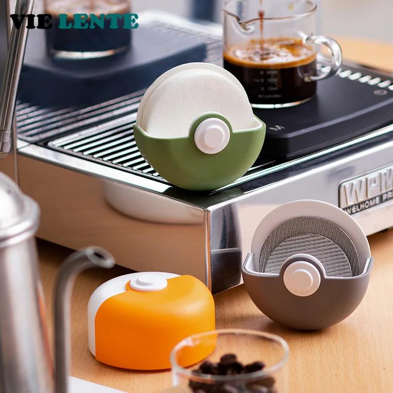 Support de rangement rond pour papier filtre à café, papier filtre Moka, sans poinçon, papier filtre