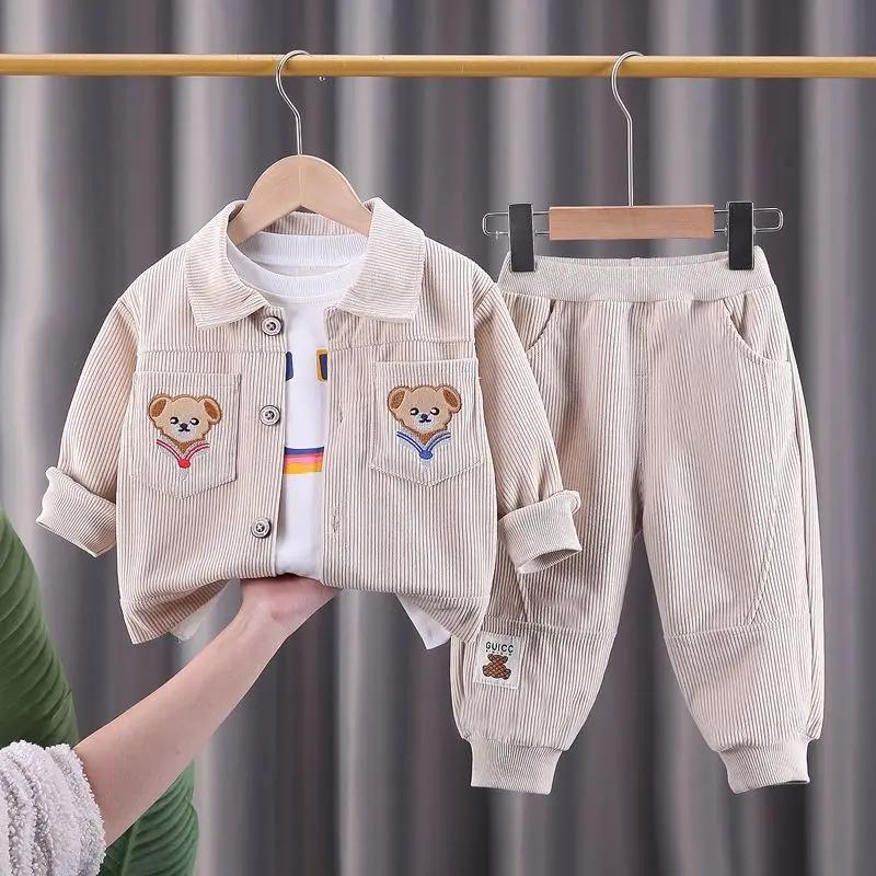 Ensembles pour bébés, nouveaux vêtements de printemps et d'automne, ensemble de loisirs manteau + pa