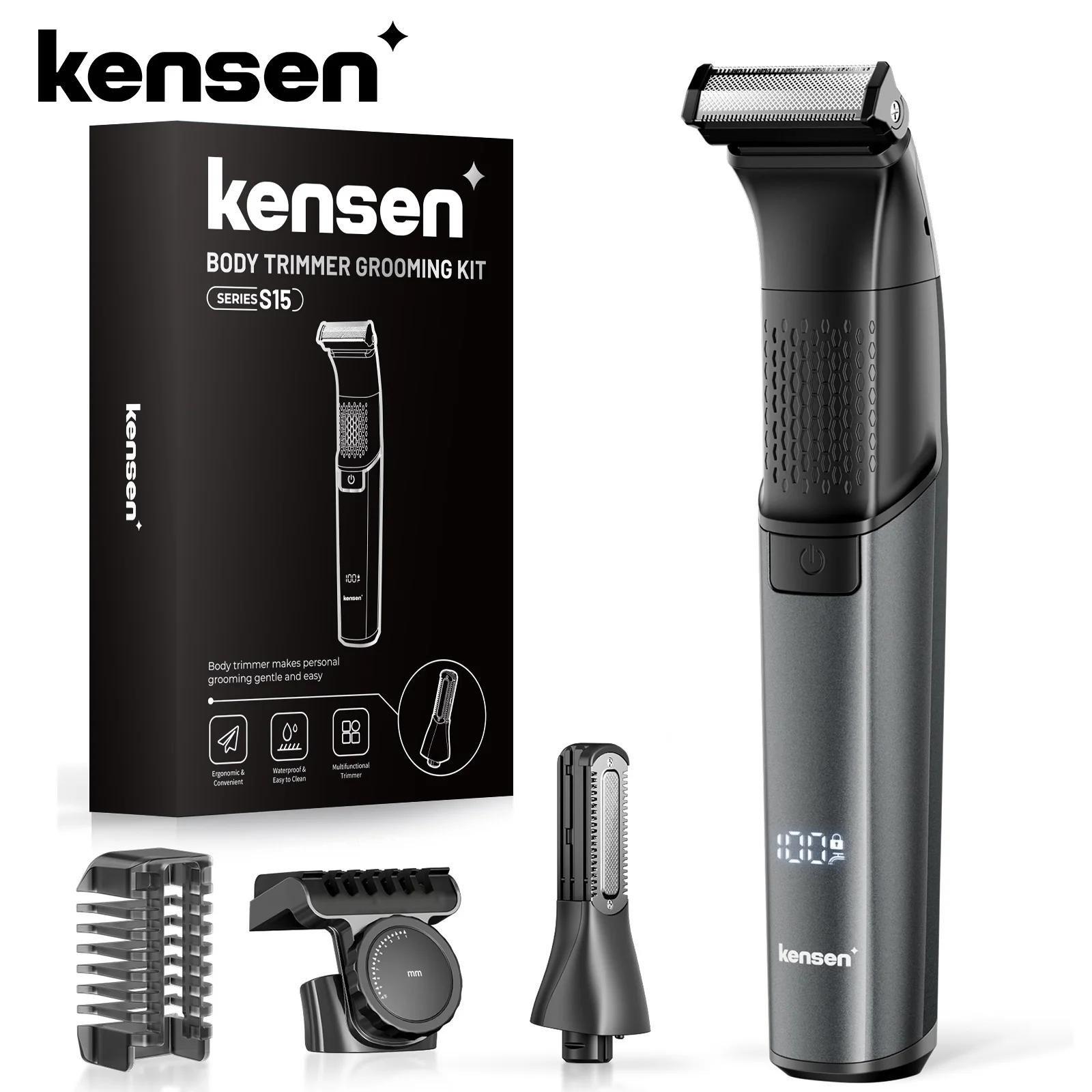 Tondeuse électrique KENSEN S15 pour hommes, lame double face, étanche IPX6, rasoir pour poils du cor
