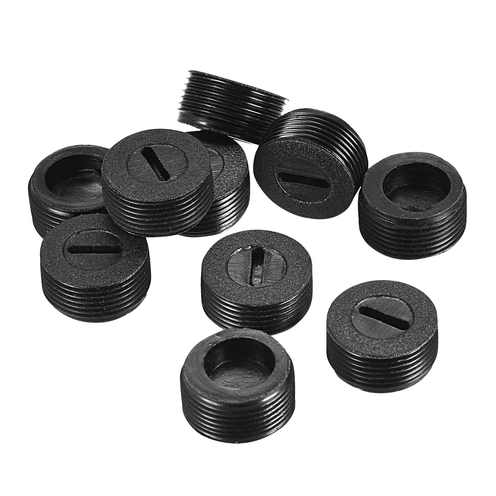 Bouchons de support de brosse en carbone à vis en plastique noir, boîtier Dia 10mm/12mm/13mm/14mm/15