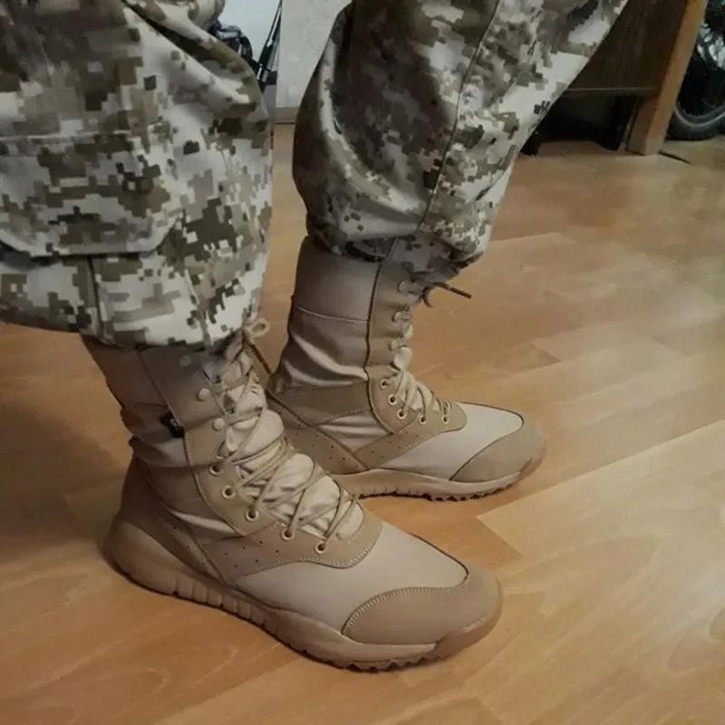 Bottes de randonnée désert respirantes pour hommes - Chaussures montantes légères pour plein air