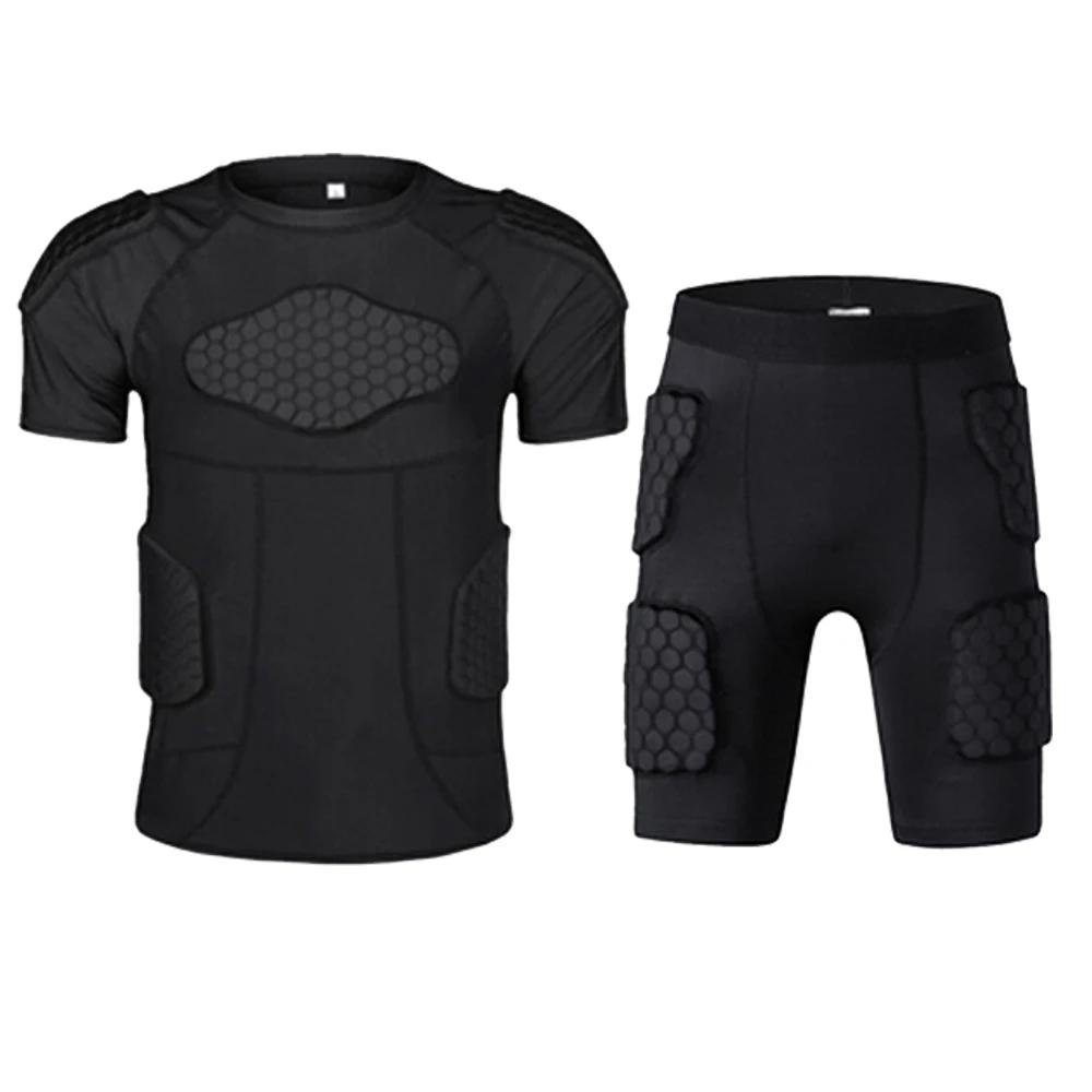 T-shirt et short de sport protection anti-collision - Équipement football cyclisme avec accents d'abeille