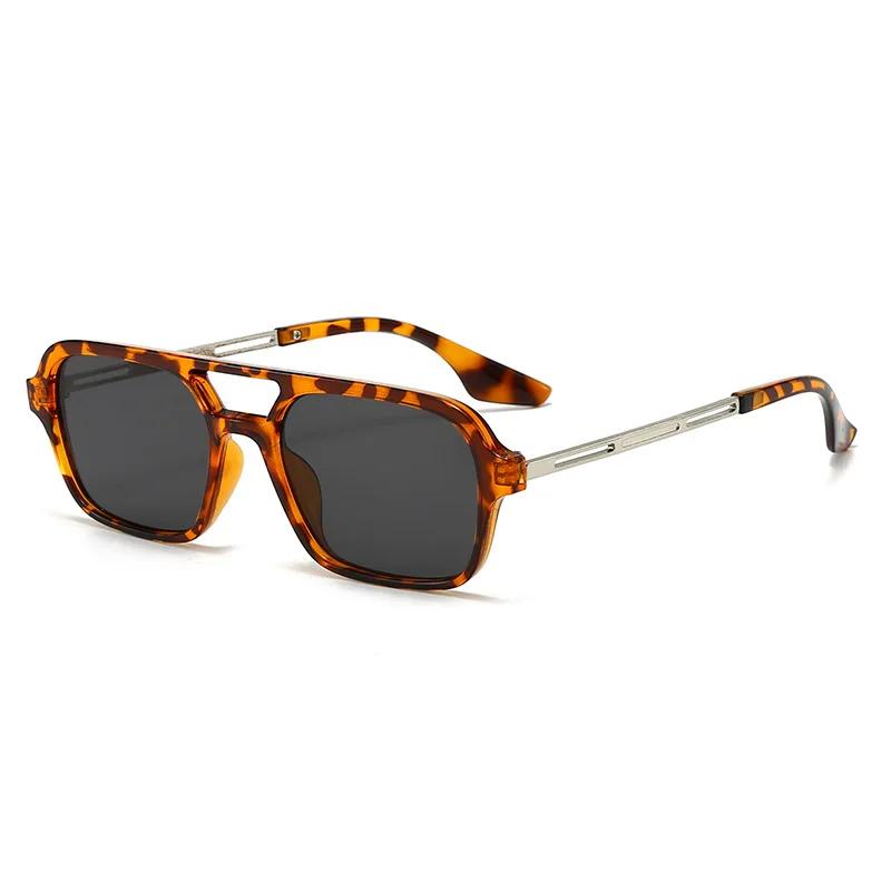 Nouvelles Lunettes de Soleil Carrées Vintage pour Femmes et Hommes, Lunettes de Soleil Rectangulaire