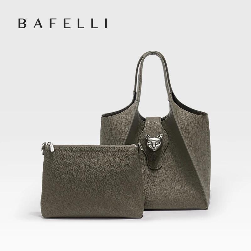 Sac à main fourre-tout de voyage BAFELLI 2026 pour femme en cuir véritable, sac à main unisexe de lu