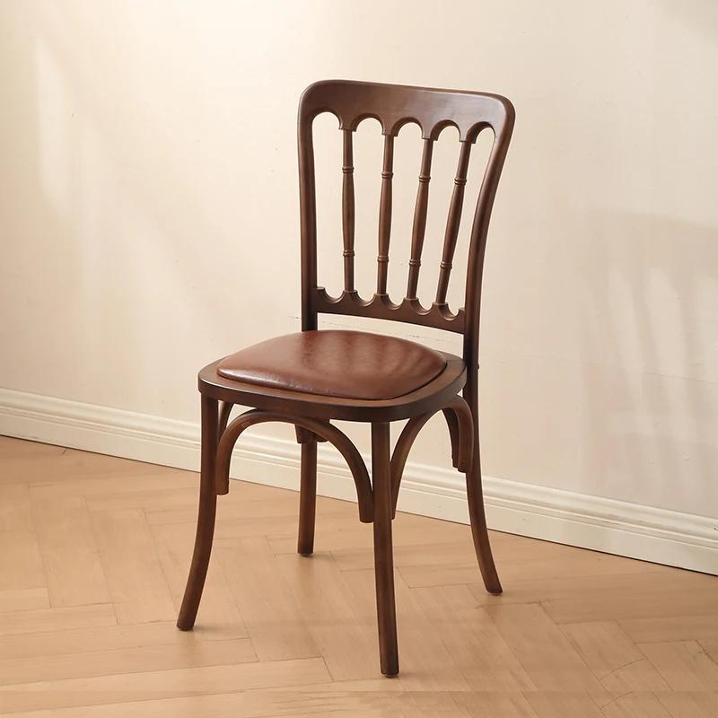 Chaise de salle à manger Napoléon vintage, siège tissé en rotin et bois massif, chaise d'appoint rét