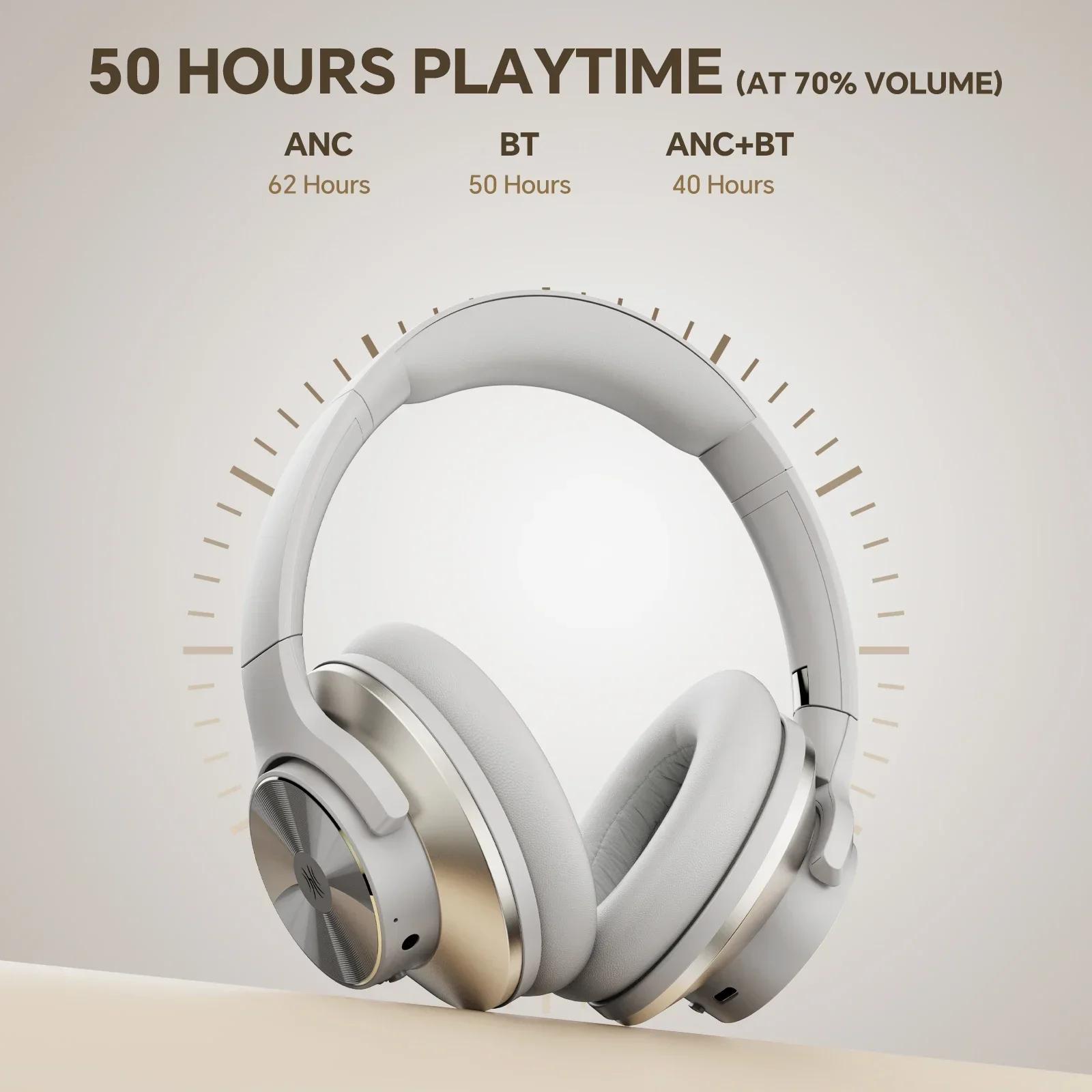 Oneodio A10 ANC casque sans fil Bluetooth haute résolution Audio sur l'oreille casque 35dB hybride c