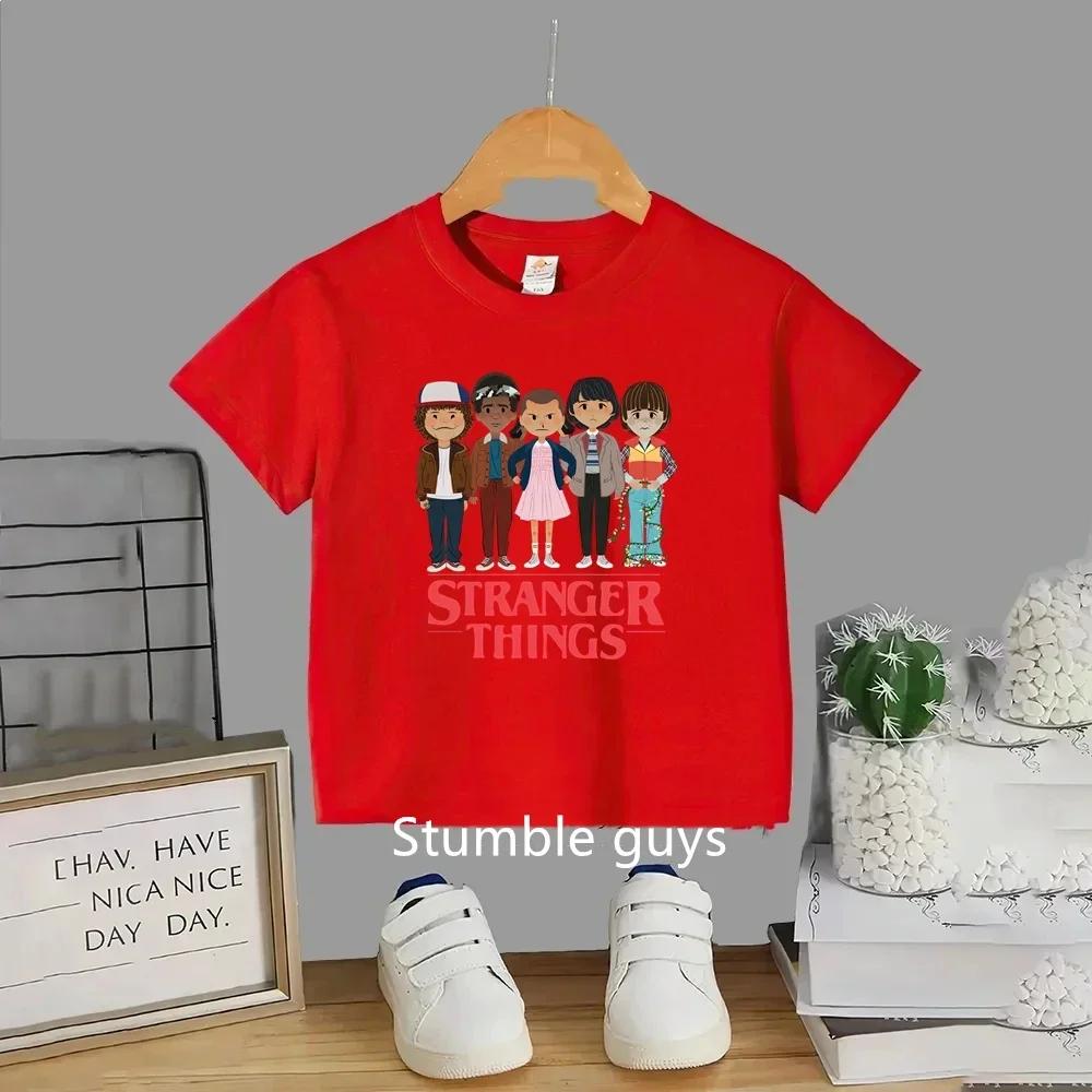 T-shirt d'été 2026 pour enfants, vêtements de voyage, Stranger Things, vêtements pour garçons, t-shi