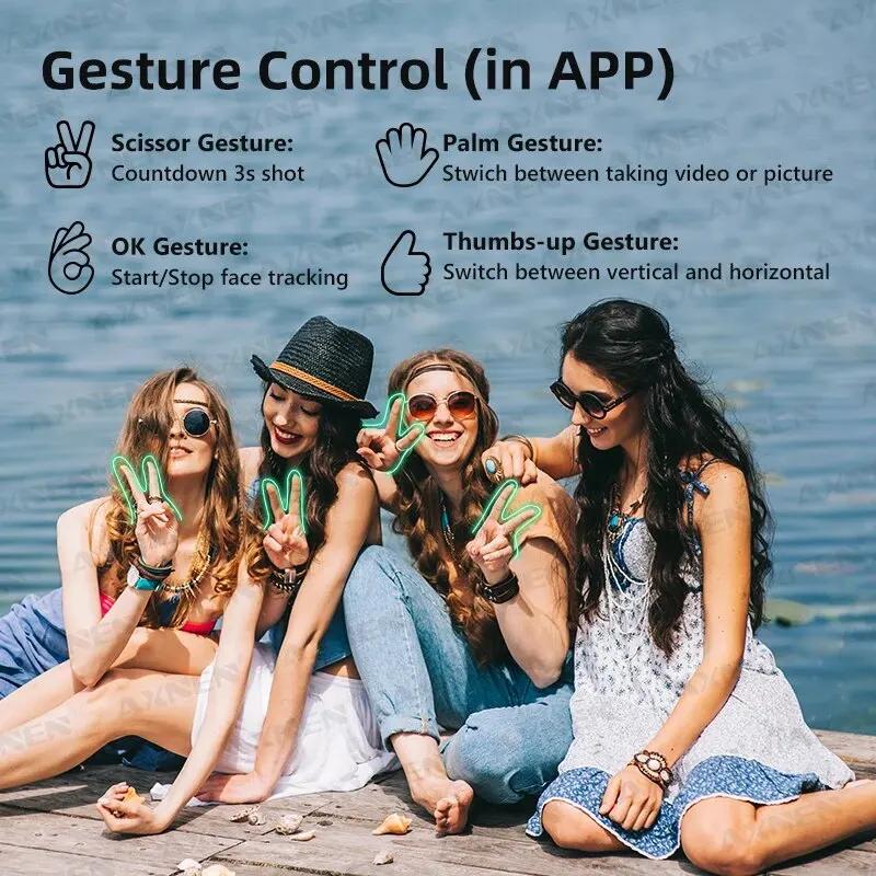 Stabilisateur portatif à cardan 3 axes HQ6 pour téléphone portable, avec lumière de remplissage, sui