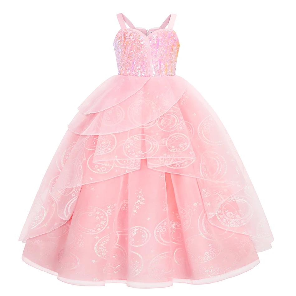 Robe de princesse pour filles, Elsa Anna, blanche-neige, aurore Belle raiponce, pêche, Costume d'hal