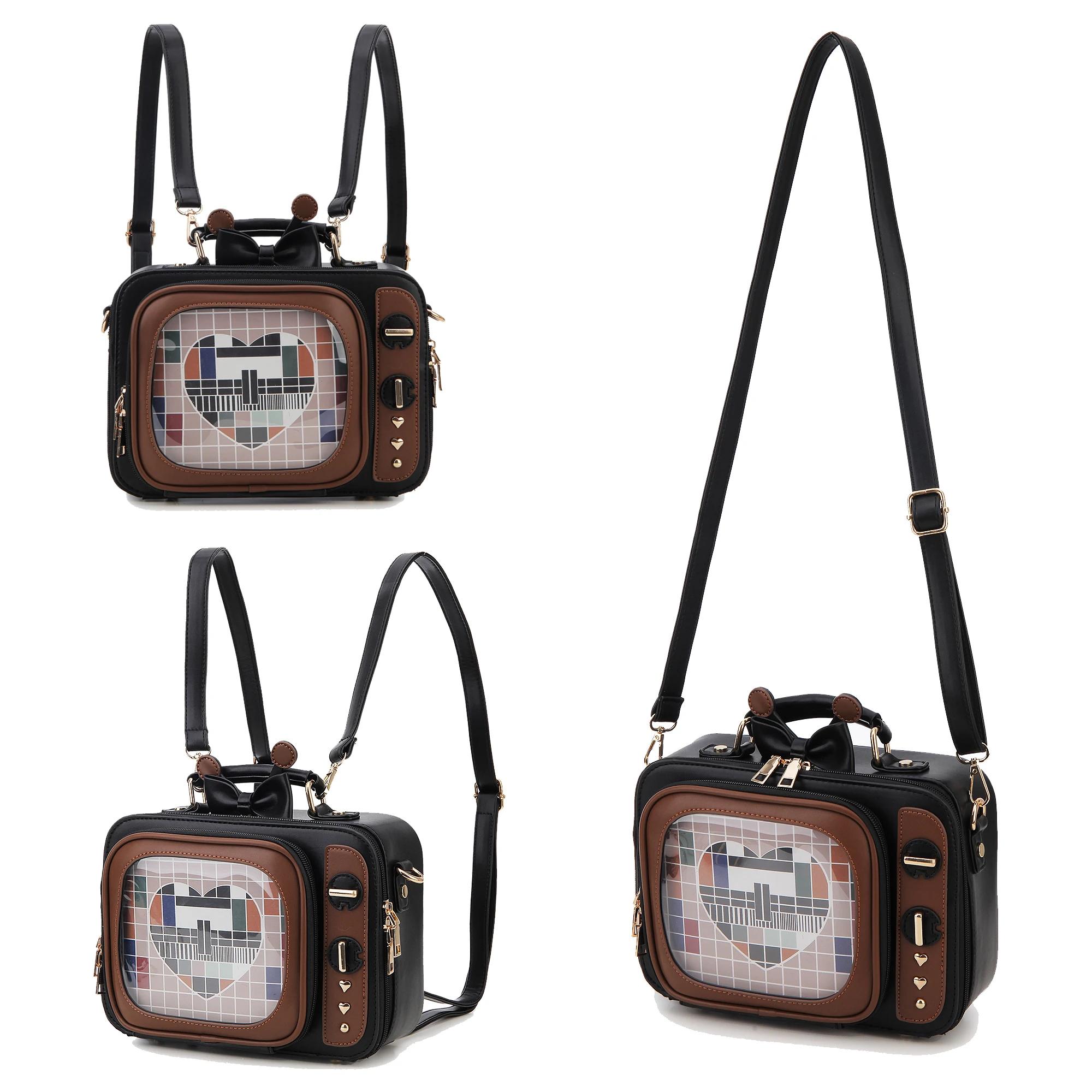 Nouveauté Tv forme Ita sac rétro télévision femmes sac à bandoulière Design Ita sac à dos avec Inser