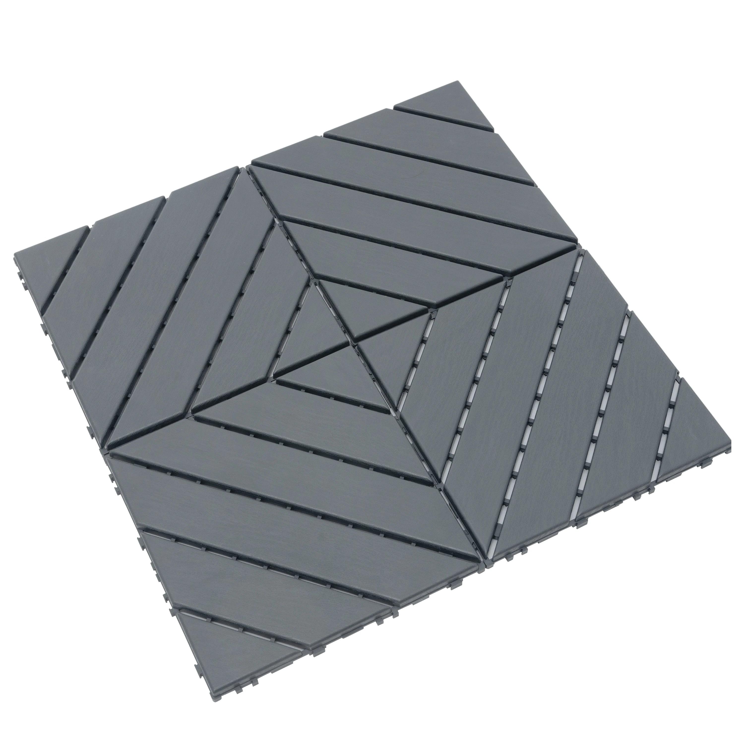 Carreaux de terrasse imbriqués en plastique, carreaux carrés étanches, utilisation par tous les temp