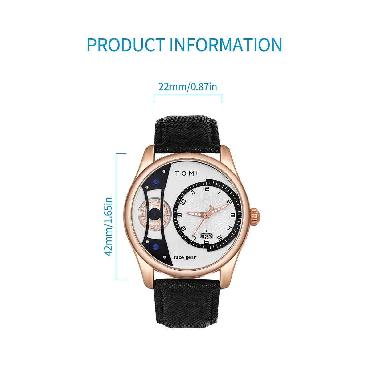 TOMI – coffret cadeau pour hommes, montre à Quartz d'affaires minimaliste, de luxe, polyvalente, Dou