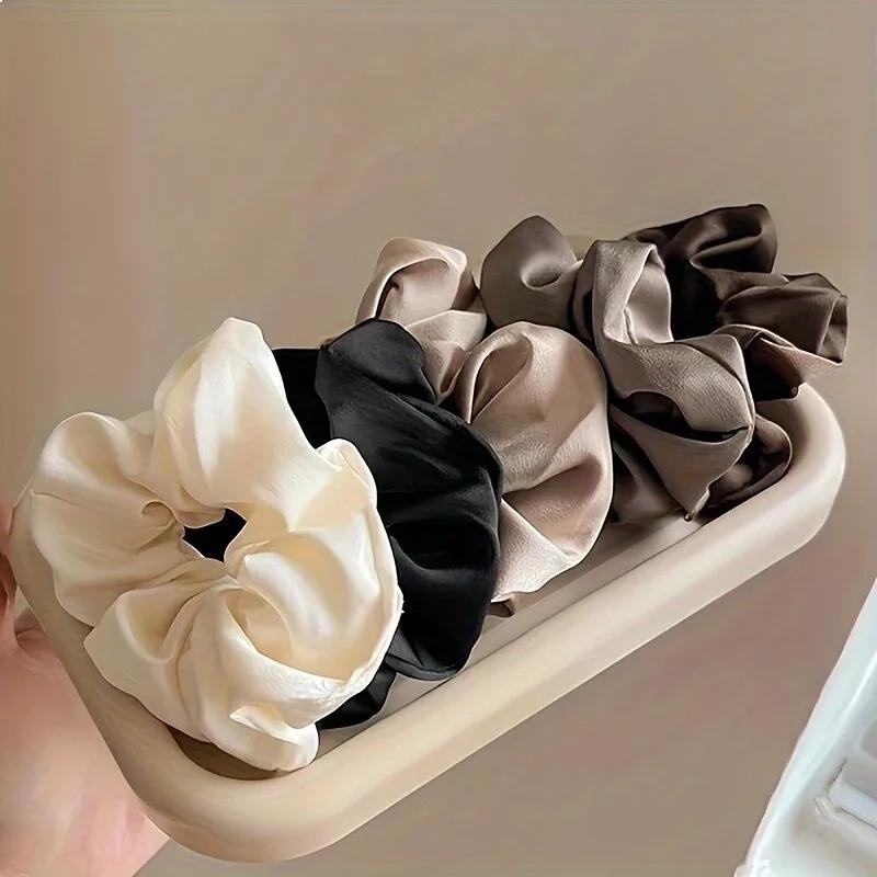 1/5 pièces mode Simple Satin gros intestin bandeaux femmes filles fête cheveux accessoires
