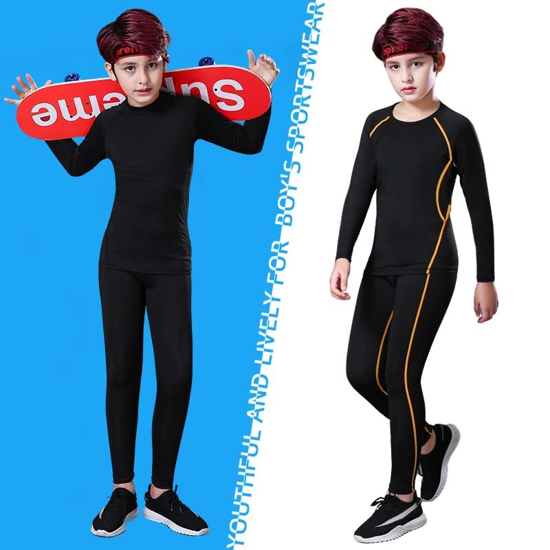 Survêtement fitness enfant garçon - Vêtements compression pour running et basketball jeunes