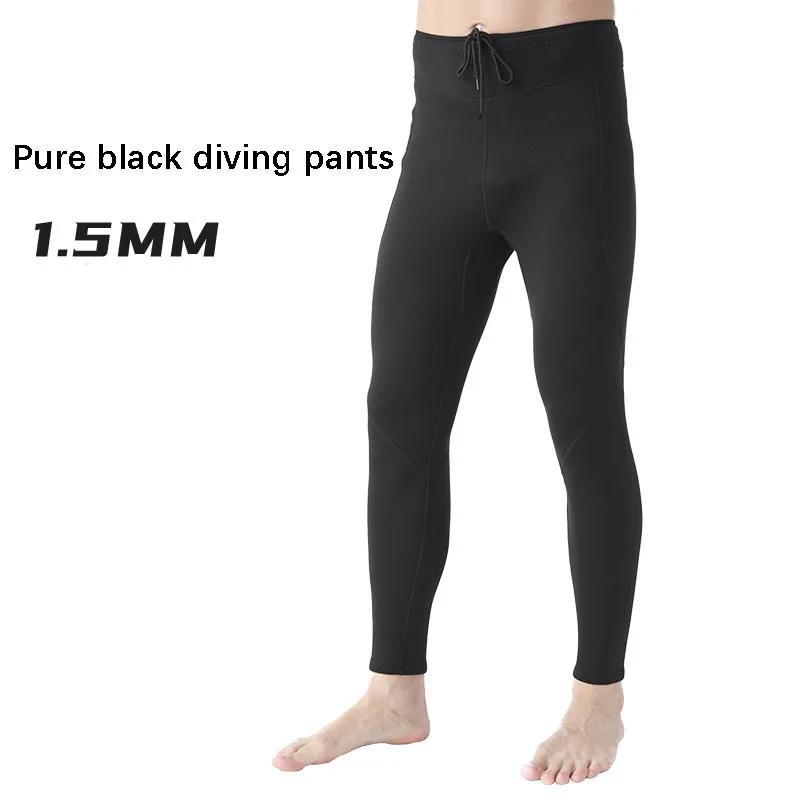 Pantalon plongée hommes 1.5mm néoprène surf pêche long sangle réglable garde au chaud plongée libre