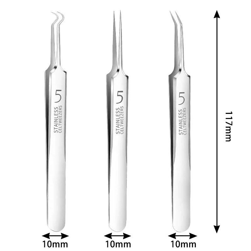 Allemand Ultra-fin N° Pincettes à Clip pour points noirs, 5 cellules, pour Salon de beauté, spécial